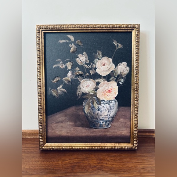 Vintage Art Painting Elegance in Bloom | Roses in Porcelain | - Picture 2 of 8